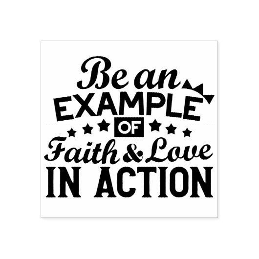 信仰と行動愛の例である ラバースタンプ (インプリント)