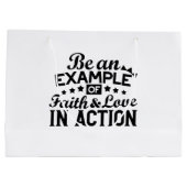 信仰と行動愛の例である ラージペーパーバッグ (裏面)