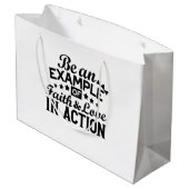 信仰と行動愛の例である ラージペーパーバッグ (裏面アングル)