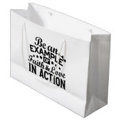 信仰と行動愛の例である ラージペーパーバッグ (正面アングル)