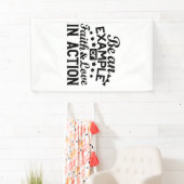 信仰と行動愛の例である 横断幕 (インサイチュ)