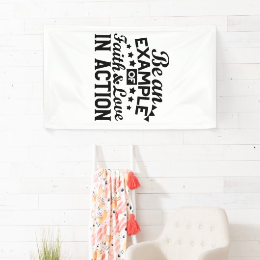 信仰と行動愛の例である 横断幕 (インサイチュ)