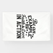 信仰と行動愛の例である 横断幕 (横)