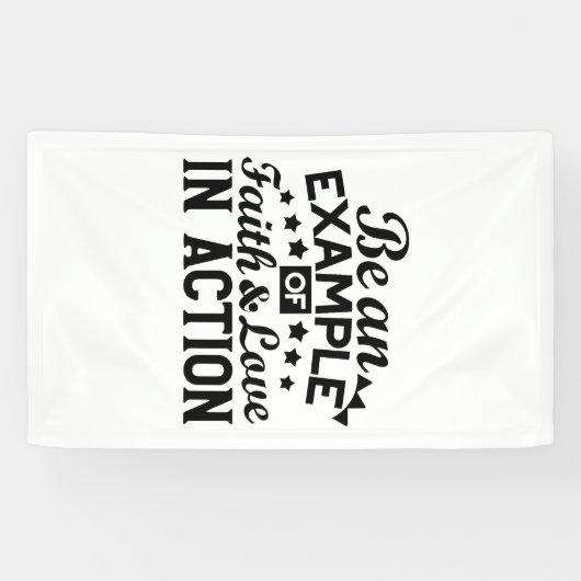 信仰と行動愛の例である 横断幕 (横)