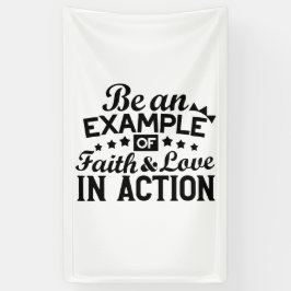 信仰と行動愛の例である 横断幕