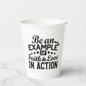 信仰と行動愛の例である 紙コップ (裏面)