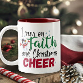 信仰と走クリスマスの応援 ツートーンマグカップ