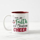 信仰と走クリスマスの応援 ツートーンマグカップ (左)