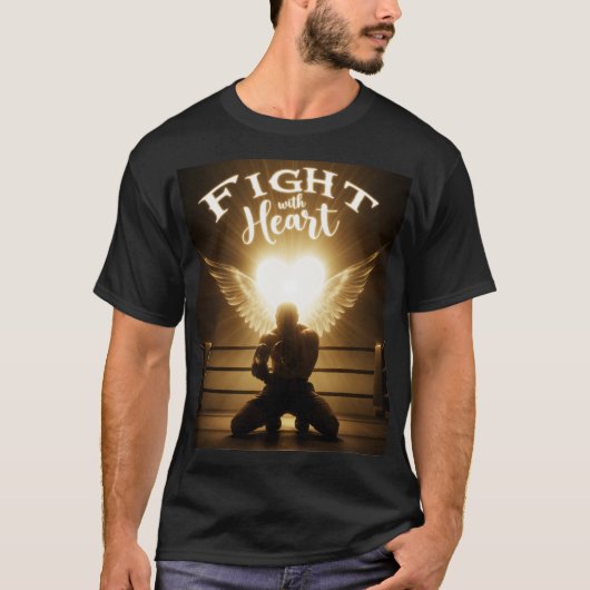 信仰と闘志 ボクシングTシャツ Tシャツ (正面)