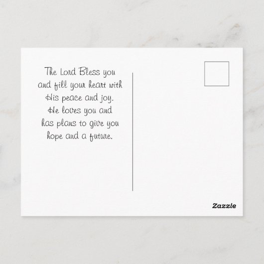 信仰なくして神に喜ばれることは不可能です。 ポストカード (裏面)