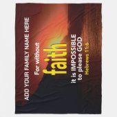 信仰なしでキリスト教の聖書の姓をヘブライ フリースブランケット (正面)