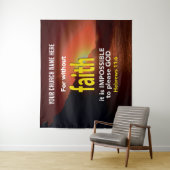 信仰なしでヘブル11:6キリスト教教会 タペストリー (インサイチュ)