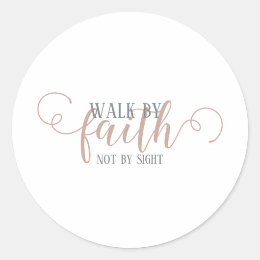 信仰によって歩き ラウンドシール (正面)