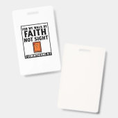 信仰によって歩くのでキリスト教の信仰の日 バッジ (正面＆裏面)