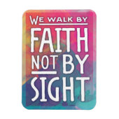 信仰によって歩くのはがきではなく、見た葉書 マグネット (縦)
