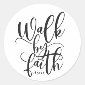 信仰によって歩く2コリント5:7 ラウンドシール (正面)