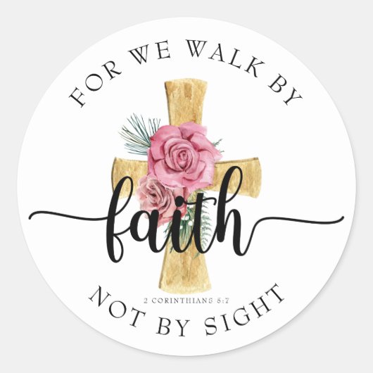信仰によって歩く/キリスト教フローラを越える ラウンドシール (正面)
