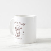 信仰によって歩く コーヒーマグカップ (正面左)