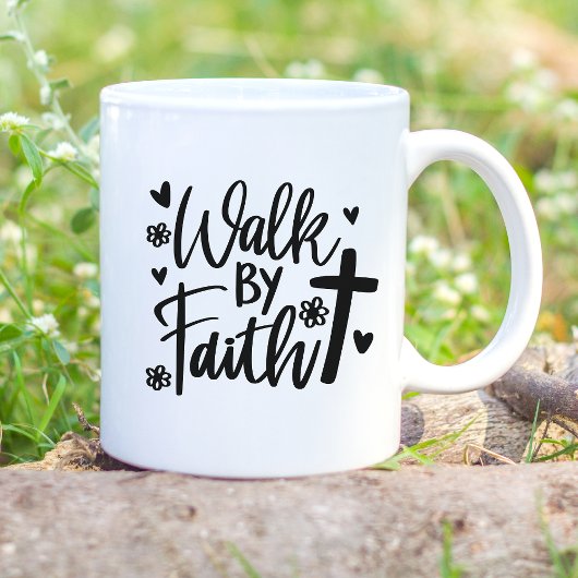 信仰によって歩く コーヒーマグカップ