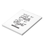 "信仰によって歩く"バイブル聖句タイポグラフィデザイン ノートパッド (回転)