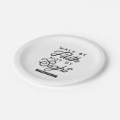 "信仰によって歩く"バイブル聖句タイポグラフィデザイン ペーパープレート (アングル)