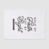 "信仰によって歩く"バイブル聖句タイポグラフィデザイン 薄葉紙 (正面)