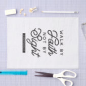 "信仰によって歩く"バイブル聖句タイポグラフィデザイン 薄葉紙 (クラフト)