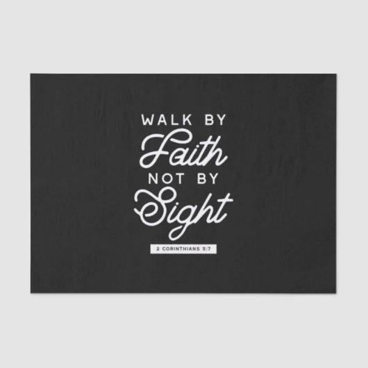 "信仰によって歩く"バイブル聖句タイポグラフィデザインII 薄葉紙 (正面)