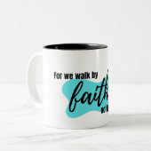 "信仰によって歩く"バイブル・バース ツートーンマグカップ (正面左)