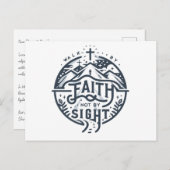 信仰によって歩く、見ることによってではない ポストカード (正面/裏面)