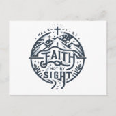 信仰によって歩く、見ることによってではない ポストカード (正面)