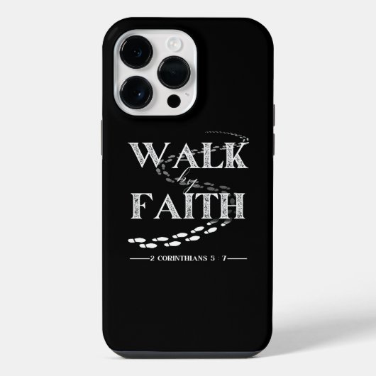 信仰によって歩む - コリント人への第二の手紙 5:7 iPhoneケース (裏面)