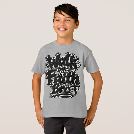 信仰によって歩めブラザー Tシャツ (正面フル)
