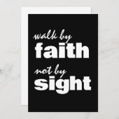 信仰によって歩め。目に見えるものによって歩むな 招待状 (正面/裏面)