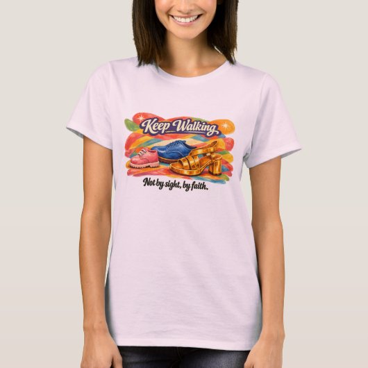 信仰によって歩め 視覚ででなく Tシャツ (正面)