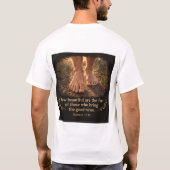信仰によって歩め Romans 10:15 Tシャツ (裏面)