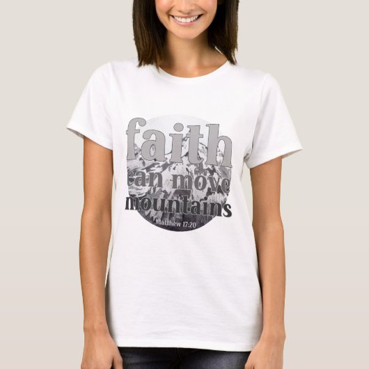 信仰によって生きる Tシャツ (正面)