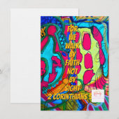 信仰によって、目に見えるものではなく歩む カード (正面/裏面)