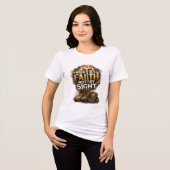 信仰によって、目に見えるものではなく歩め トライブレンドTシャツ (正面全面)