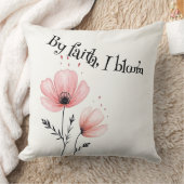 信仰によって、私は開花 クッション (ブランケット)