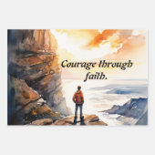 信仰による勇気：神の強さ ラッピングペーパーシート (正面)