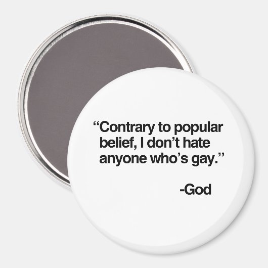 信仰に反し人気があるて、神はゲイを憎まない マグネット (正面/裏面)