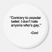 信仰に反し人気があるて、神はゲイを憎まない マグネット (正面)