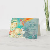 信仰に基づくキリスト教のテーマのクリスマスカード サンキューカード (正面)