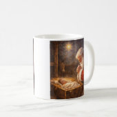 信仰に基づくクリスマスコーヒーマグ - サンタイエスマグ コーヒーマグカップ (正面右)