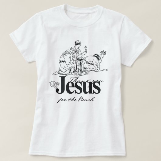 信仰に基づくサマーファッションTシャツ | 美しいビーチへの感謝 Tシャツ (デザイン正面)