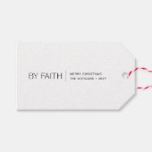 信仰に基づくシンプルなクリスマスギフトタグ ギフトタグ (正面(横))