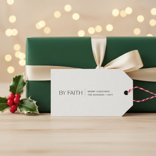 信仰に基づくシンプルなクリスマスギフトタグ ギフトタグ