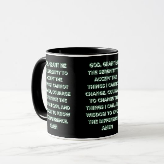信仰に基づくセレニティ祈りの言葉ツートンマグ マグカップ (正面左)