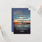 信仰に基づくセレニティ祈りの言葉ピックフラットグリーティングカード カード (正面/裏面インサイチュ)